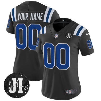 Indianapolis Colts 2025 Jim Irsay Patch Vapor Limited Custom Jersey - All Stitched