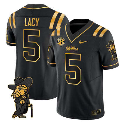 Men's Ole Miss Rebels 2025 Gold Vapor Limited Jersey - All Stitched