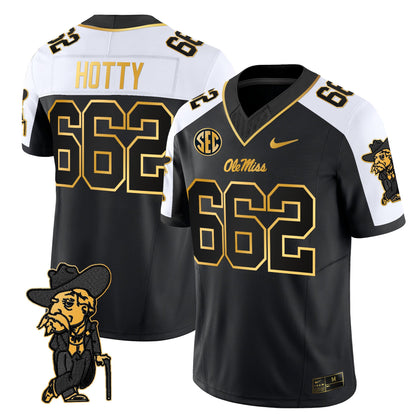 Men's Ole Miss Rebels 2025 Gold Vapor Limited Jersey - All Stitched