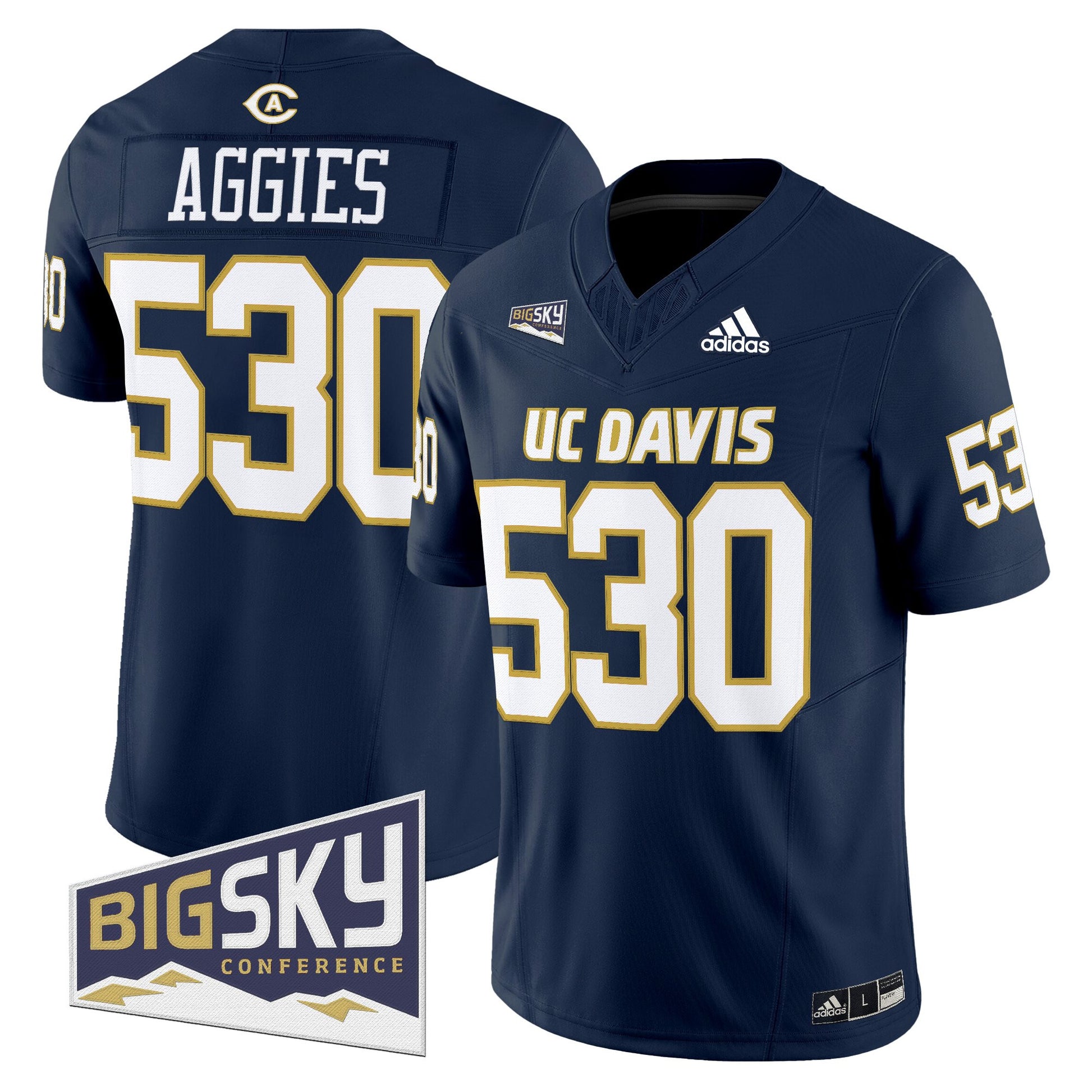 Men's UC Davis Aggies 2025 'Lake Tahoe Patch' Vapor Limited Jersey - All Stitched