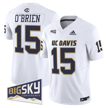Men's UC Davis Aggies 2025 'Lake Tahoe Patch' Vapor Limited Jersey - All Stitched