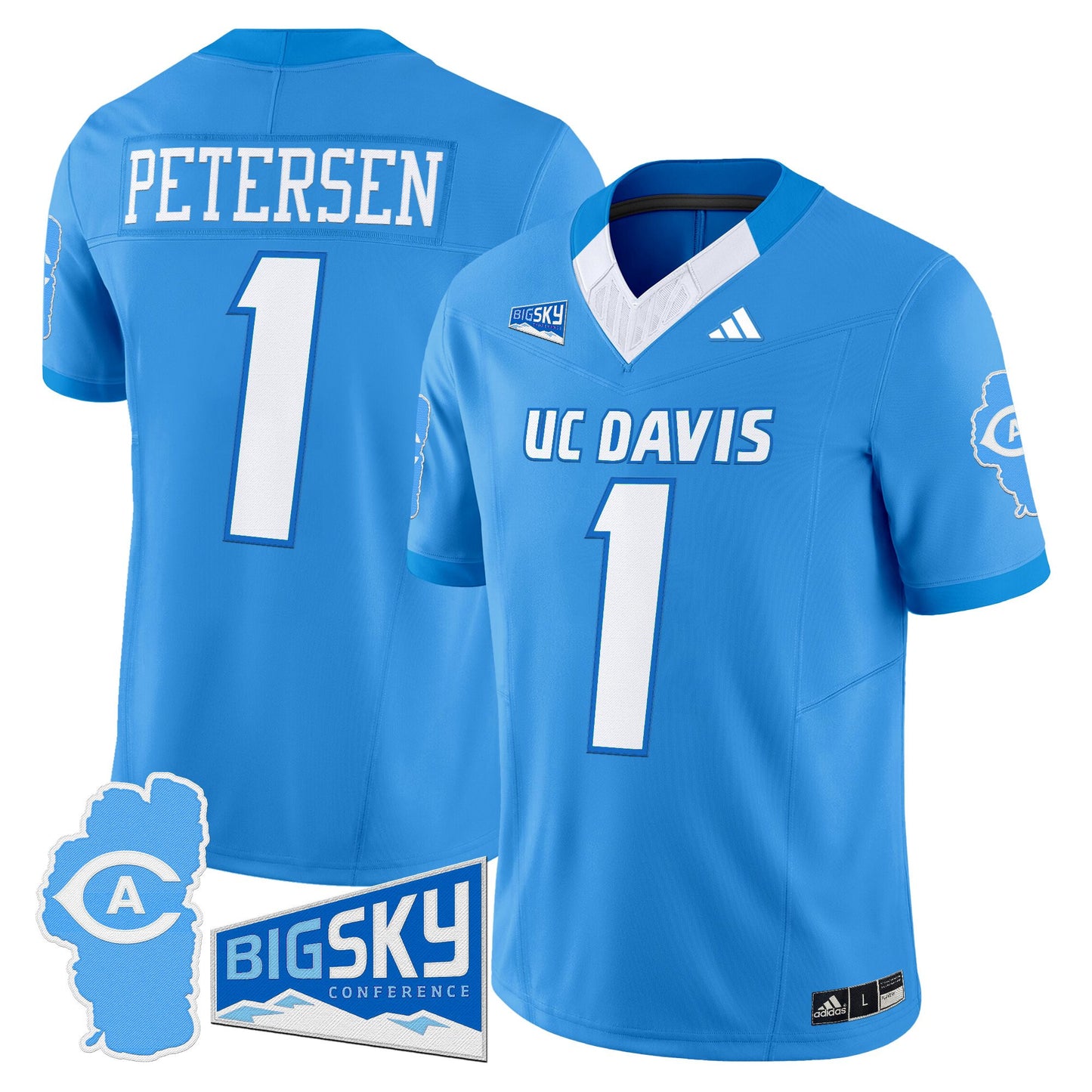 Men's UC Davis Aggies 2025 'Lake Tahoe Patch' Vapor Limited Jersey - All Stitched