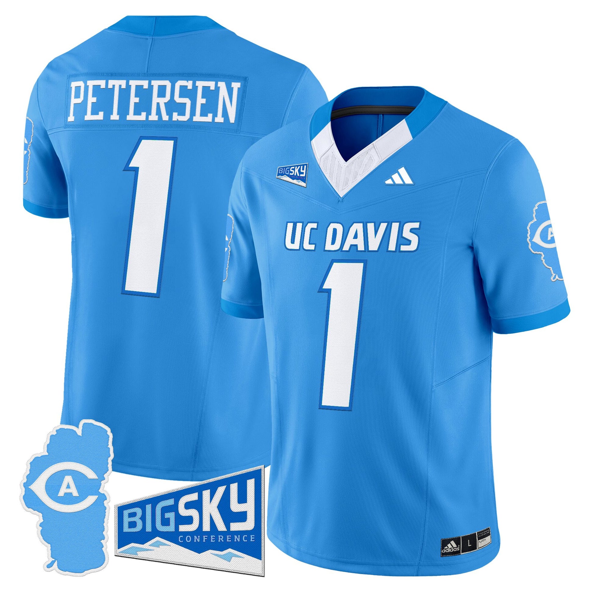 Men's UC Davis Aggies 2025 'Lake Tahoe Patch' Vapor Limited Jersey - All Stitched