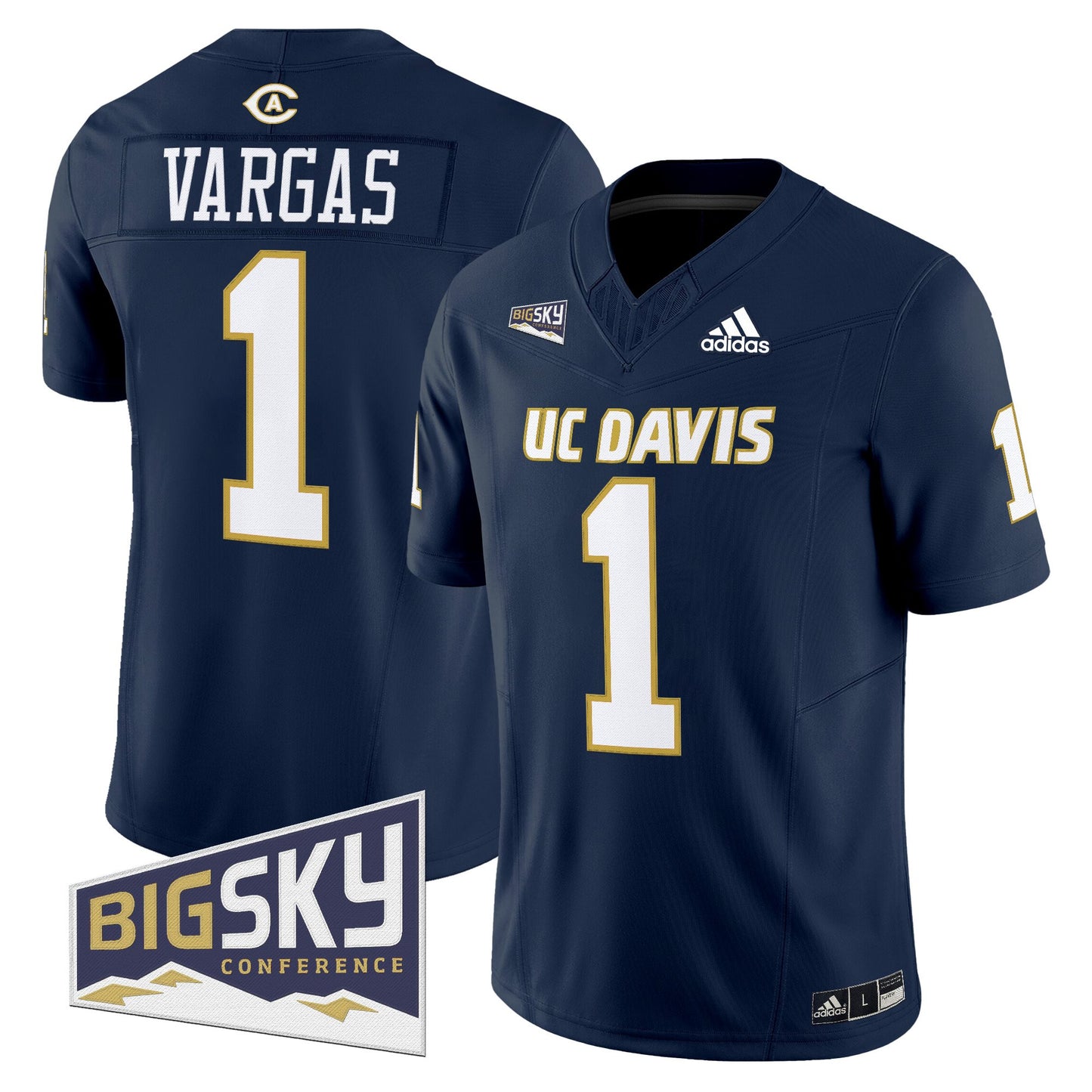 Men's UC Davis Aggies 2025 'Lake Tahoe Patch' Vapor Limited Jersey - All Stitched