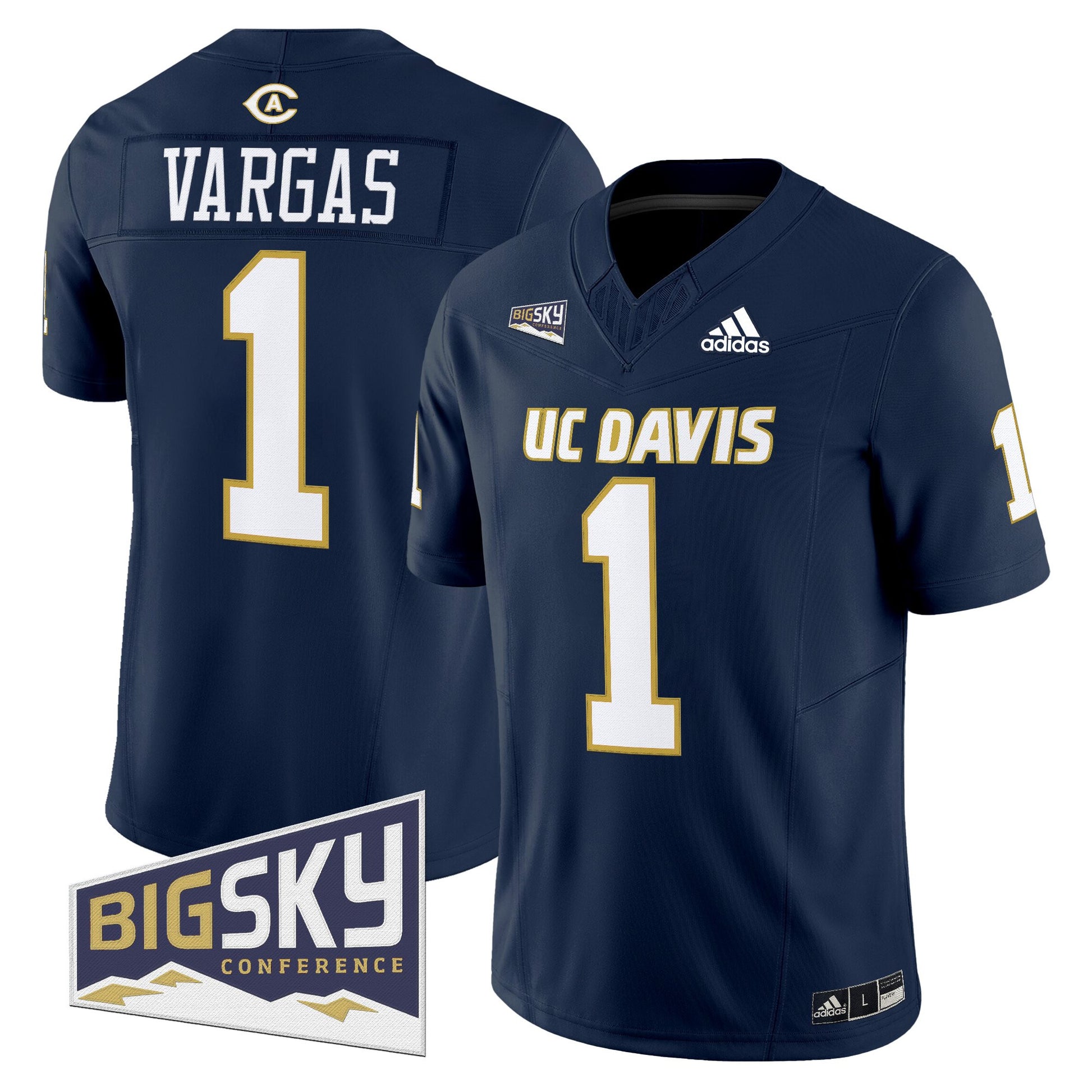 Men's UC Davis Aggies 2025 'Lake Tahoe Patch' Vapor Limited Jersey - All Stitched