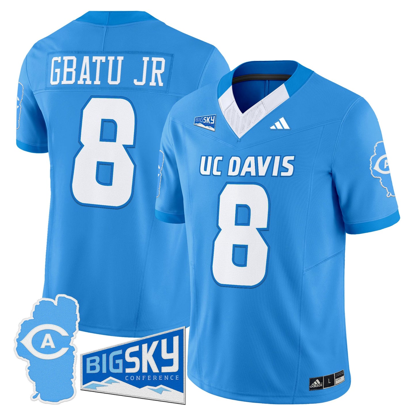 Men's UC Davis Aggies 2025 'Lake Tahoe Patch' Vapor Limited Jersey - All Stitched