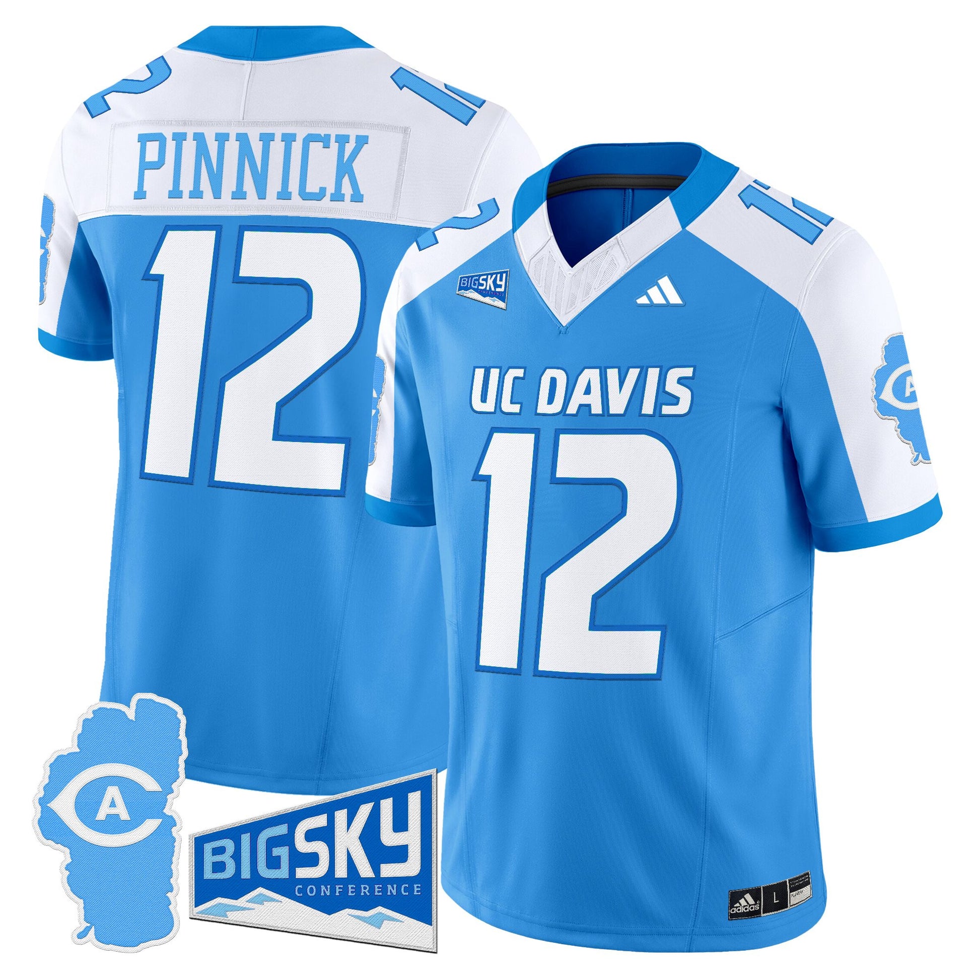 Men's UC Davis Aggies 2025 'Lake Tahoe Patch' Vapor Limited Jersey - All Stitched