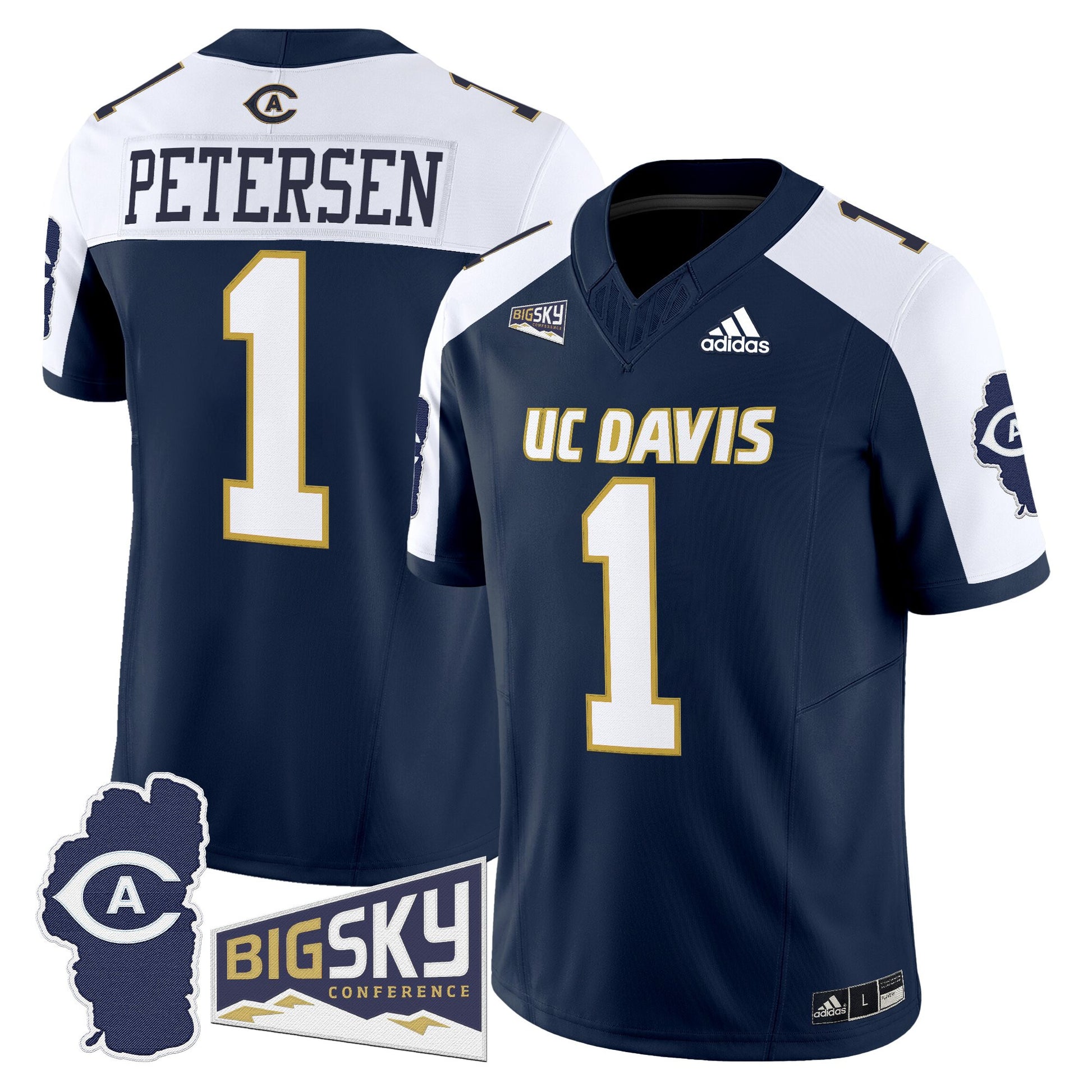 Men's UC Davis Aggies 2025 'Lake Tahoe Patch' Vapor Limited Jersey - All Stitched