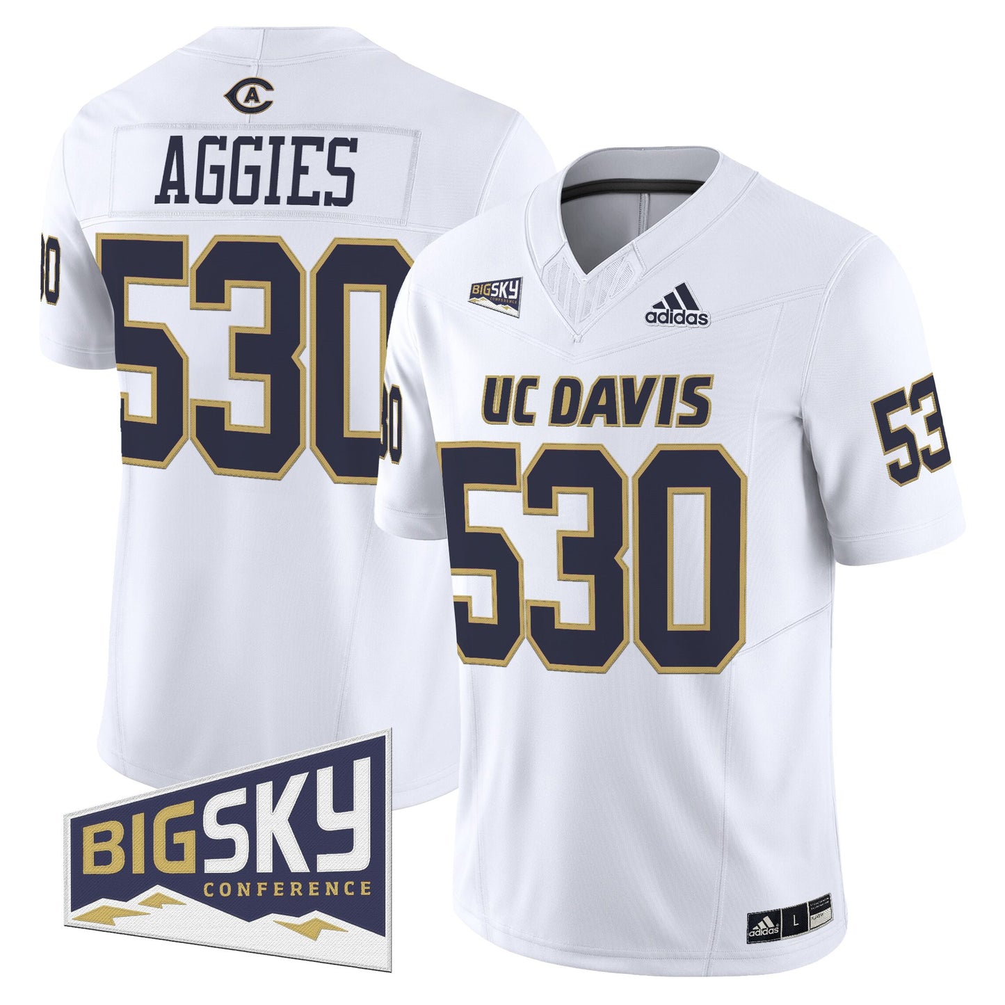 Men's UC Davis Aggies 2025 'Lake Tahoe Patch' Vapor Limited Jersey - All Stitched