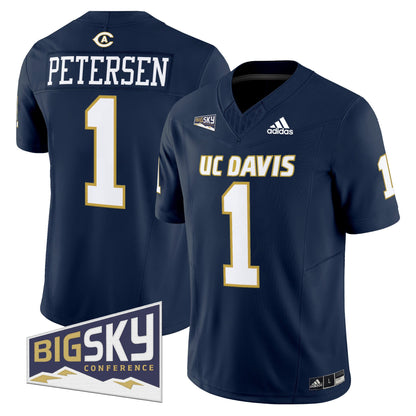 Men's UC Davis Aggies 2025 'Lake Tahoe Patch' Vapor Limited Jersey - All Stitched