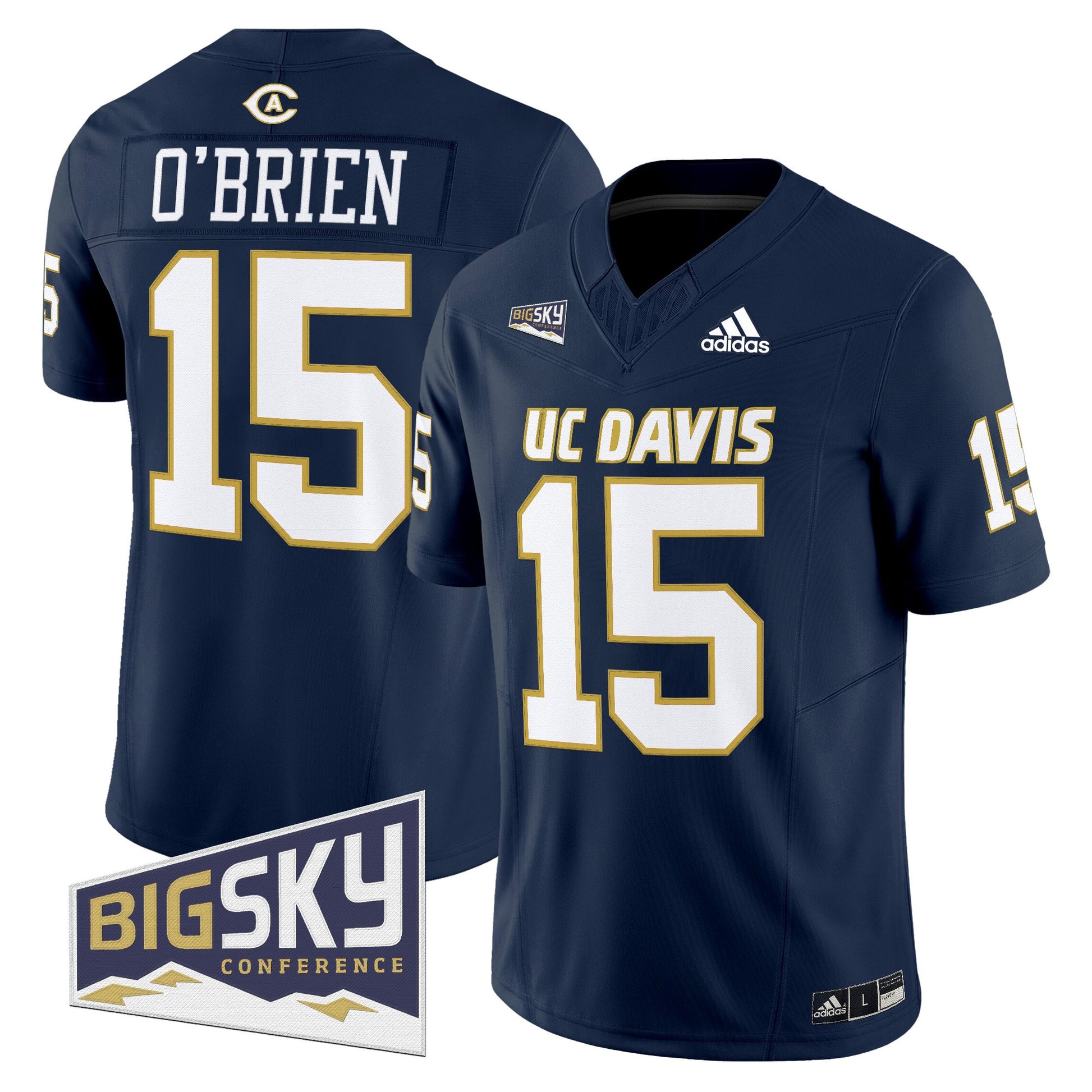 Men's UC Davis Aggies 2025 'Lake Tahoe Patch' Vapor Limited Jersey - All Stitched