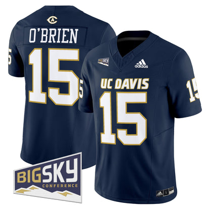 Men's UC Davis Aggies 2025 'Lake Tahoe Patch' Vapor Limited Jersey - All Stitched