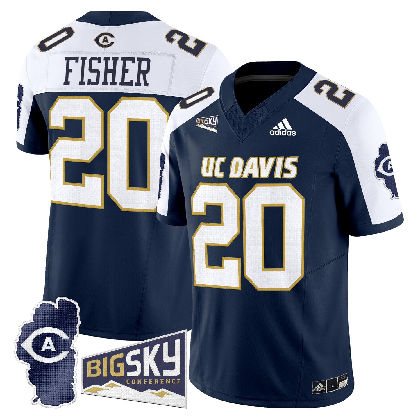 Men's UC Davis Aggies 2025 'Lake Tahoe Patch' Vapor Limited Jersey - All Stitched
