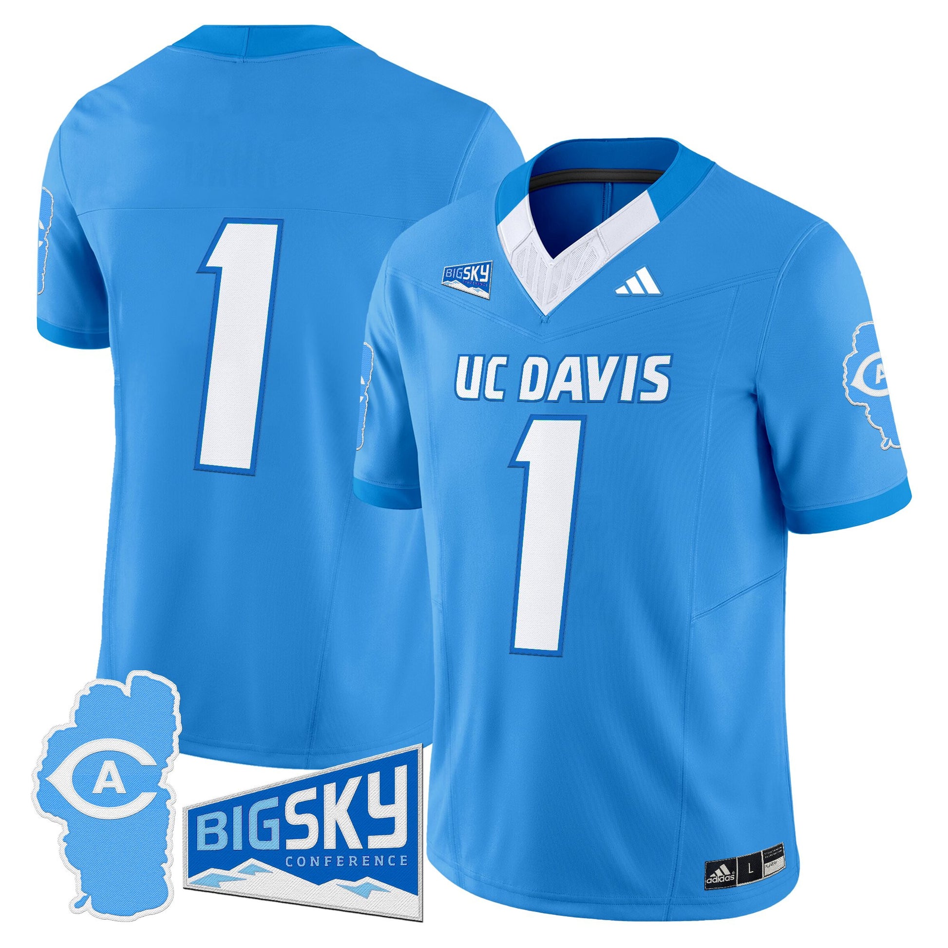 Men's UC Davis Aggies 2025 'Lake Tahoe Patch' Vapor Limited Jersey - All Stitched