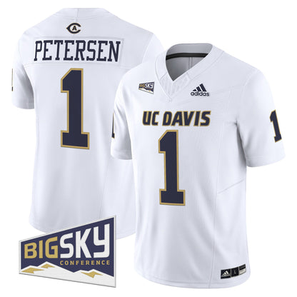 Men's UC Davis Aggies 2025 'Lake Tahoe Patch' Vapor Limited Jersey - All Stitched