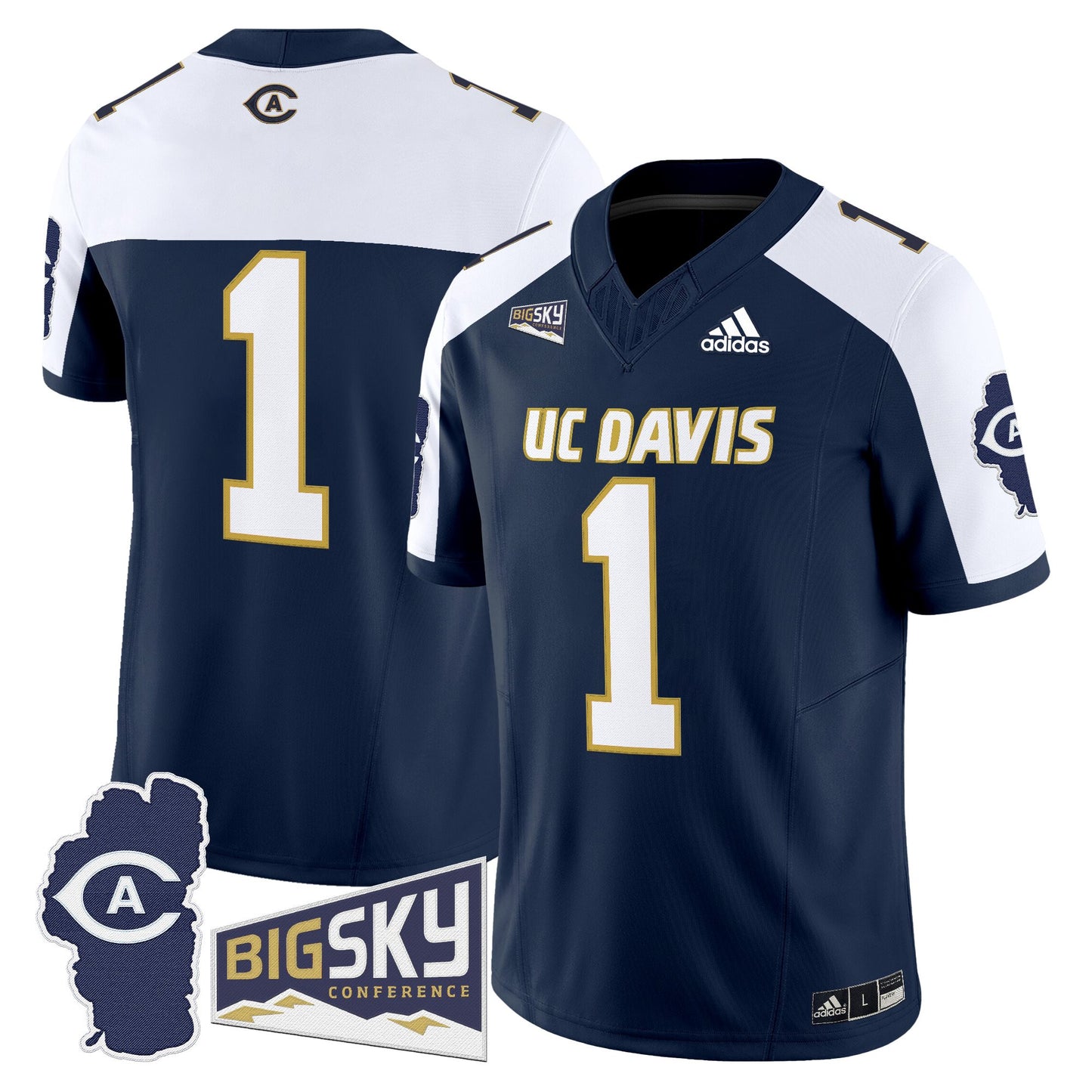 Men's UC Davis Aggies 2025 'Lake Tahoe Patch' Vapor Limited Jersey - All Stitched