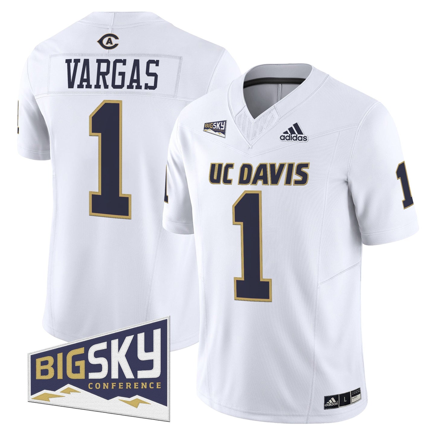 Men's UC Davis Aggies 2025 'Lake Tahoe Patch' Vapor Limited Jersey - All Stitched