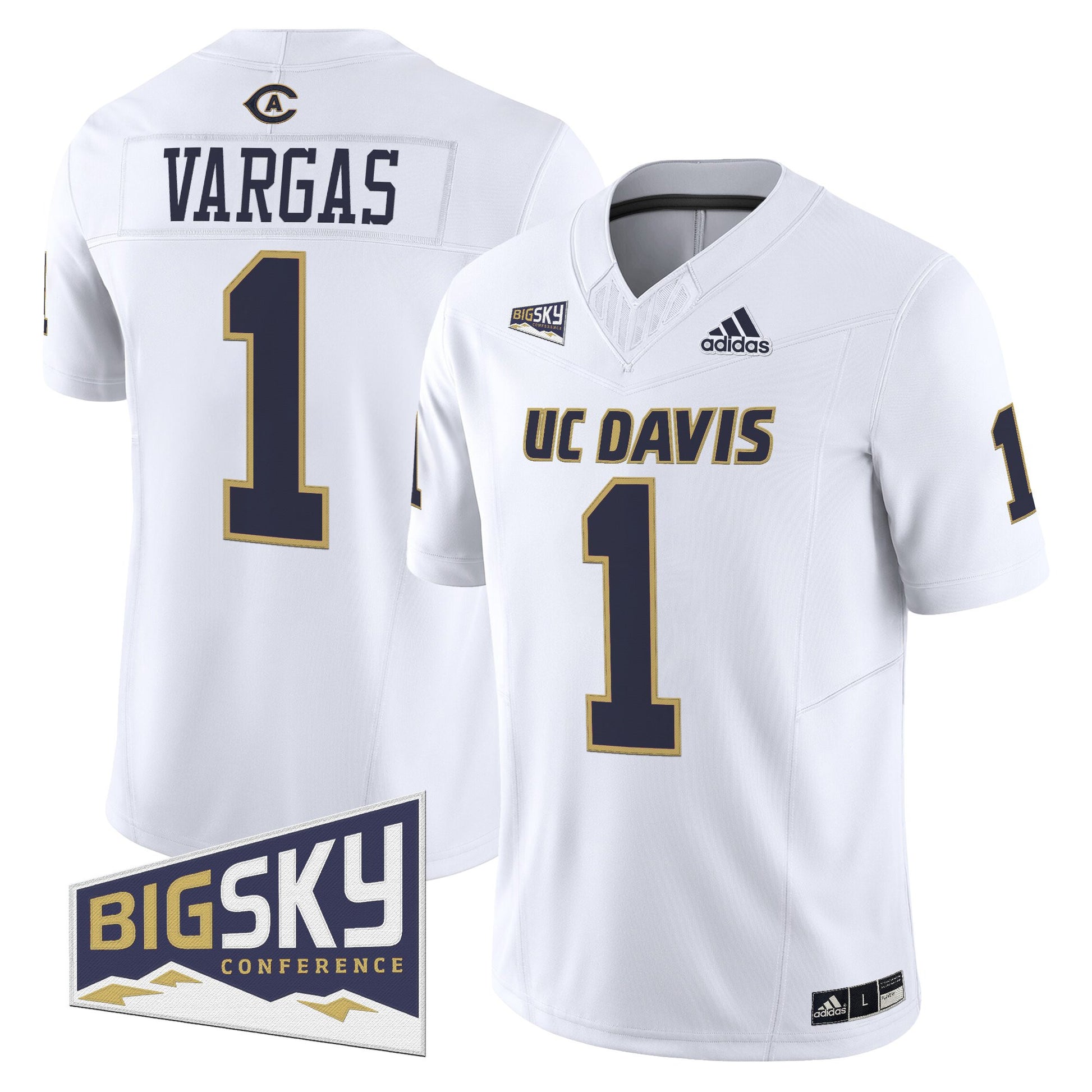 Men's UC Davis Aggies 2025 'Lake Tahoe Patch' Vapor Limited Jersey - All Stitched