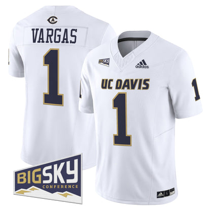 Men's UC Davis Aggies 2025 'Lake Tahoe Patch' Vapor Limited Jersey - All Stitched