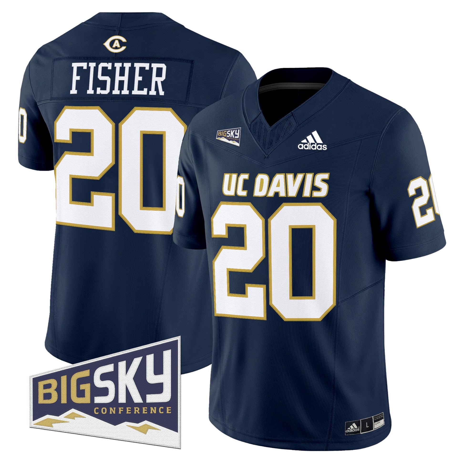 Men's UC Davis Aggies 2025 'Lake Tahoe Patch' Vapor Limited Jersey - All Stitched