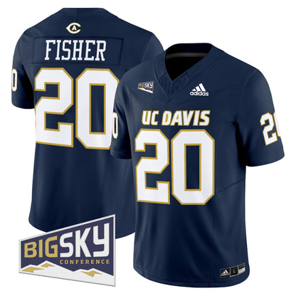 Men's UC Davis Aggies 2025 'Lake Tahoe Patch' Vapor Limited Jersey - All Stitched