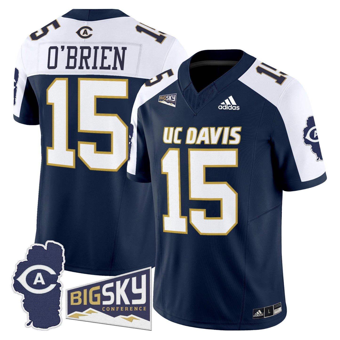 Men's UC Davis Aggies 2025 'Lake Tahoe Patch' Vapor Limited Jersey - All Stitched