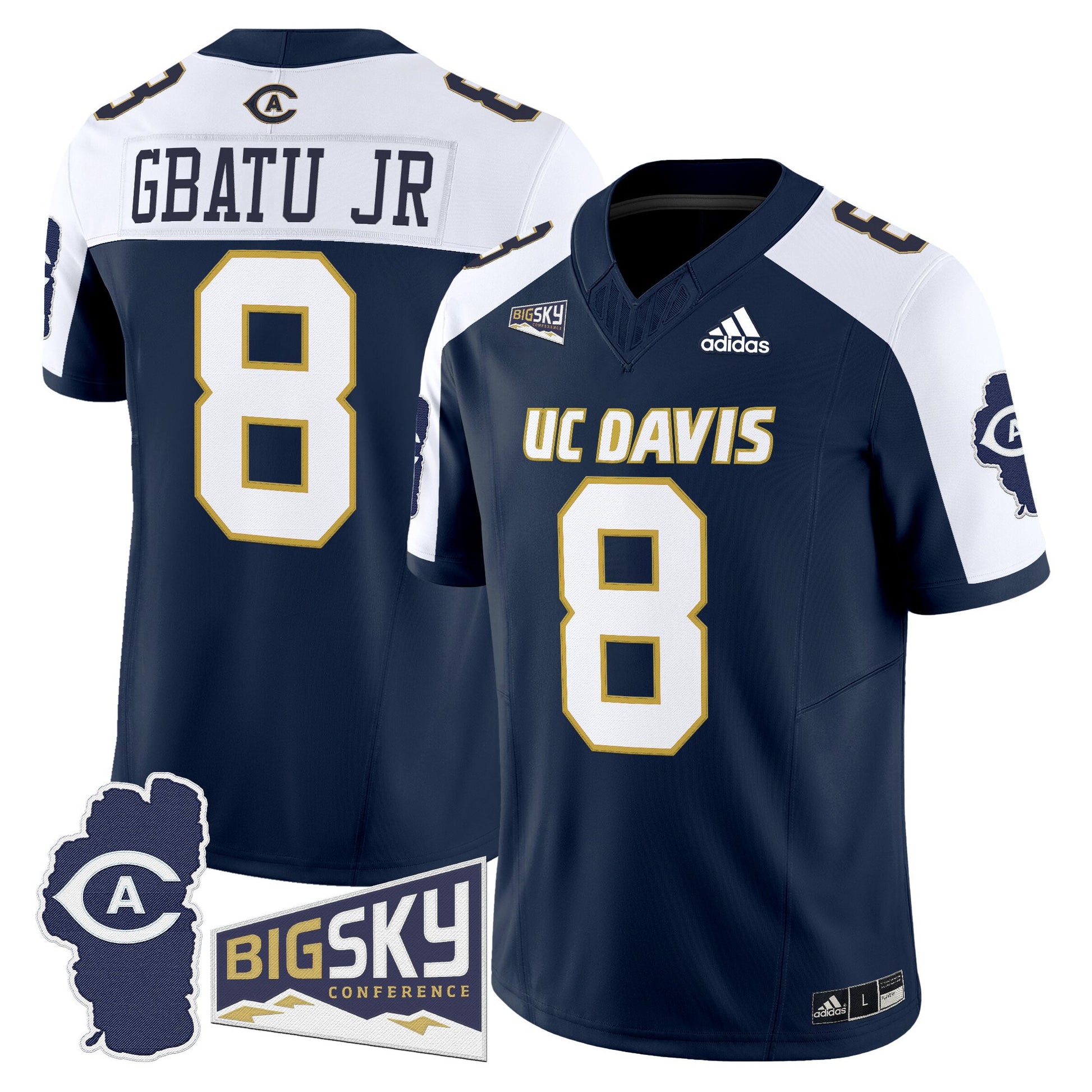 Men's UC Davis Aggies 2025 'Lake Tahoe Patch' Vapor Limited Jersey - All Stitched