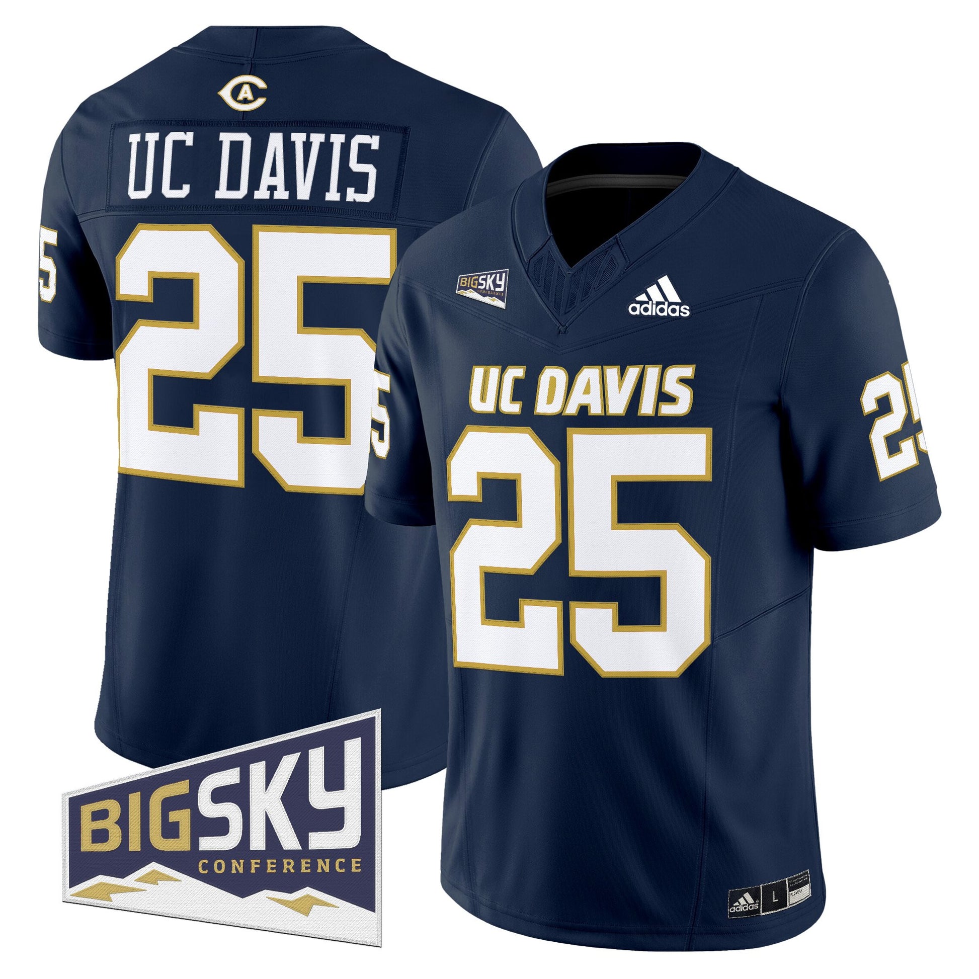 Men's UC Davis Aggies 2025 'Lake Tahoe Patch' Vapor Limited Jersey - All Stitched