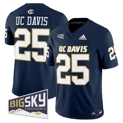 Men's UC Davis Aggies 2025 'Lake Tahoe Patch' Vapor Limited Jersey - All Stitched