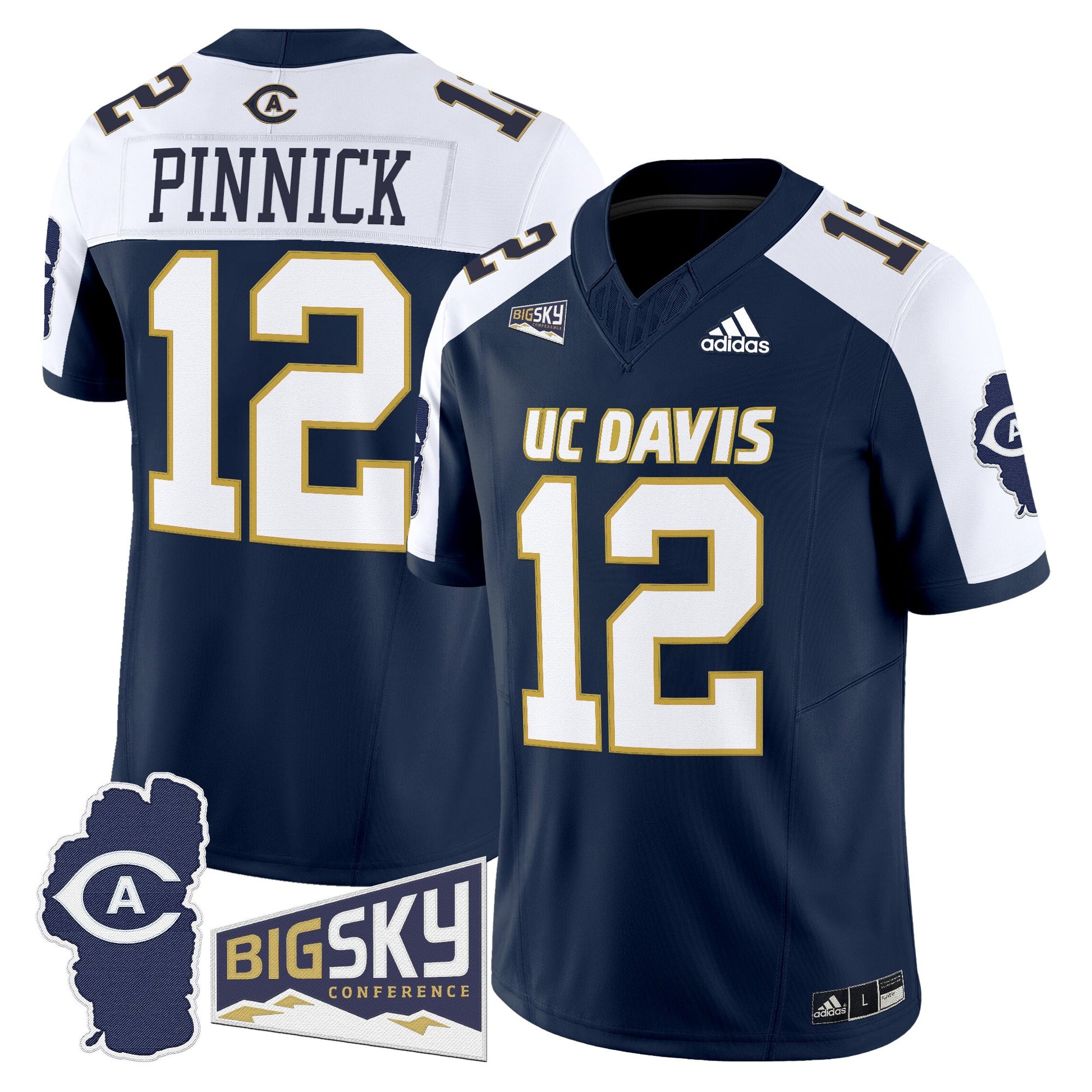 Men's UC Davis Aggies 2025 'Lake Tahoe Patch' Vapor Limited Jersey - All Stitched