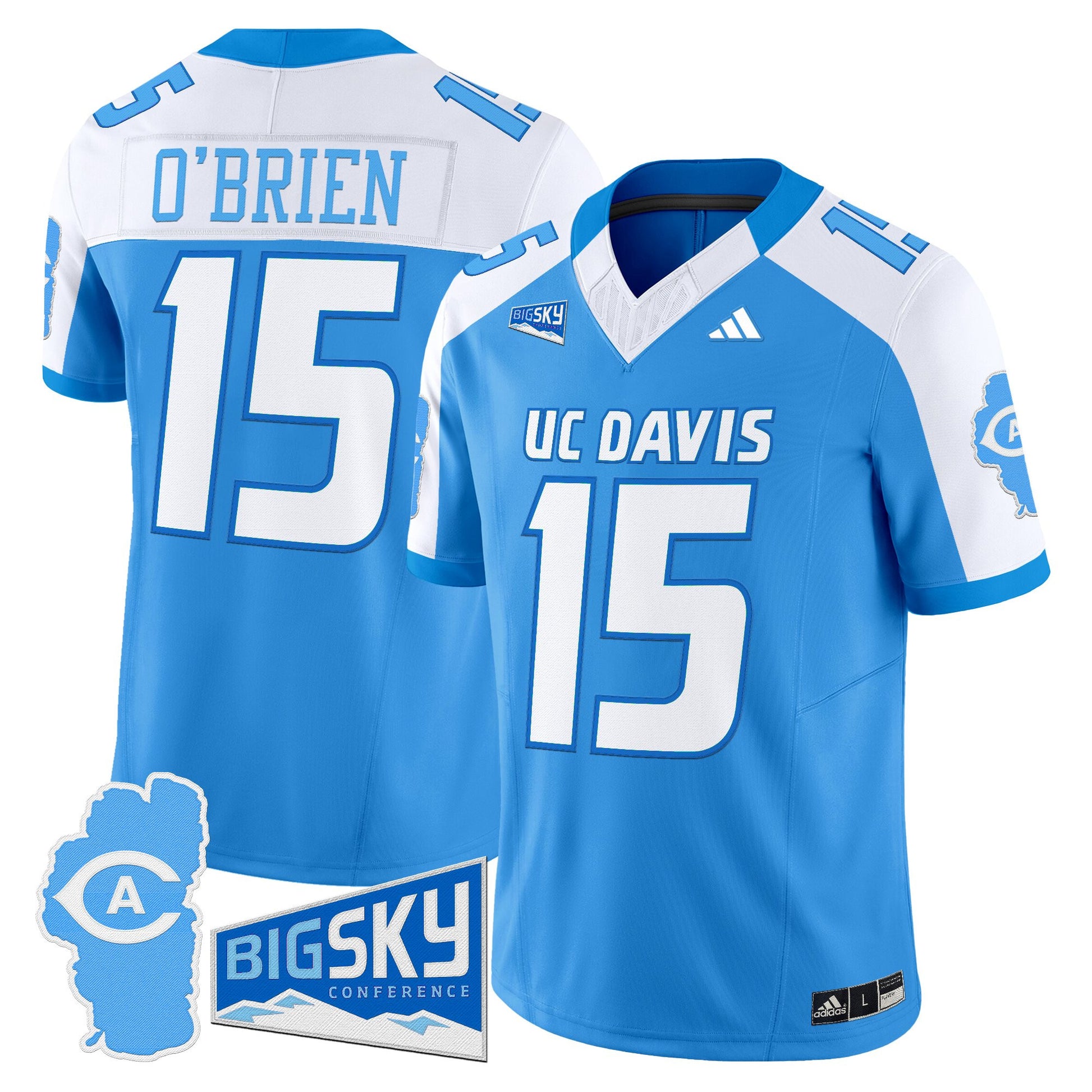 Men's UC Davis Aggies 2025 'Lake Tahoe Patch' Vapor Limited Jersey - All Stitched