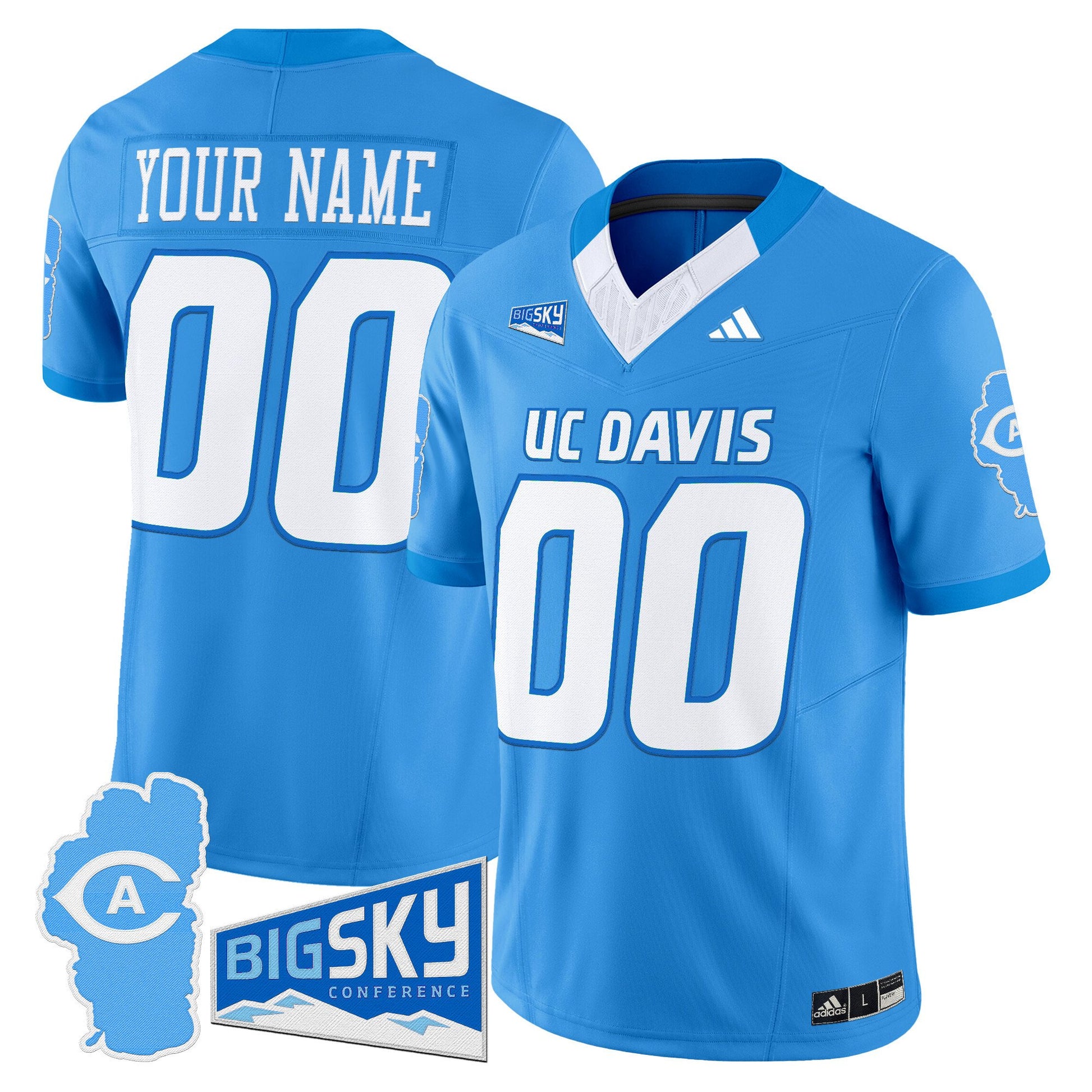 UC Davis Aggies 2025 'Lake Tahoe Patch' Vapor Limited Custom Jersey - All Stitched