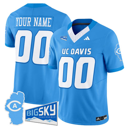 UC Davis Aggies 2025 'Lake Tahoe Patch' Vapor Limited Custom Jersey - All Stitched