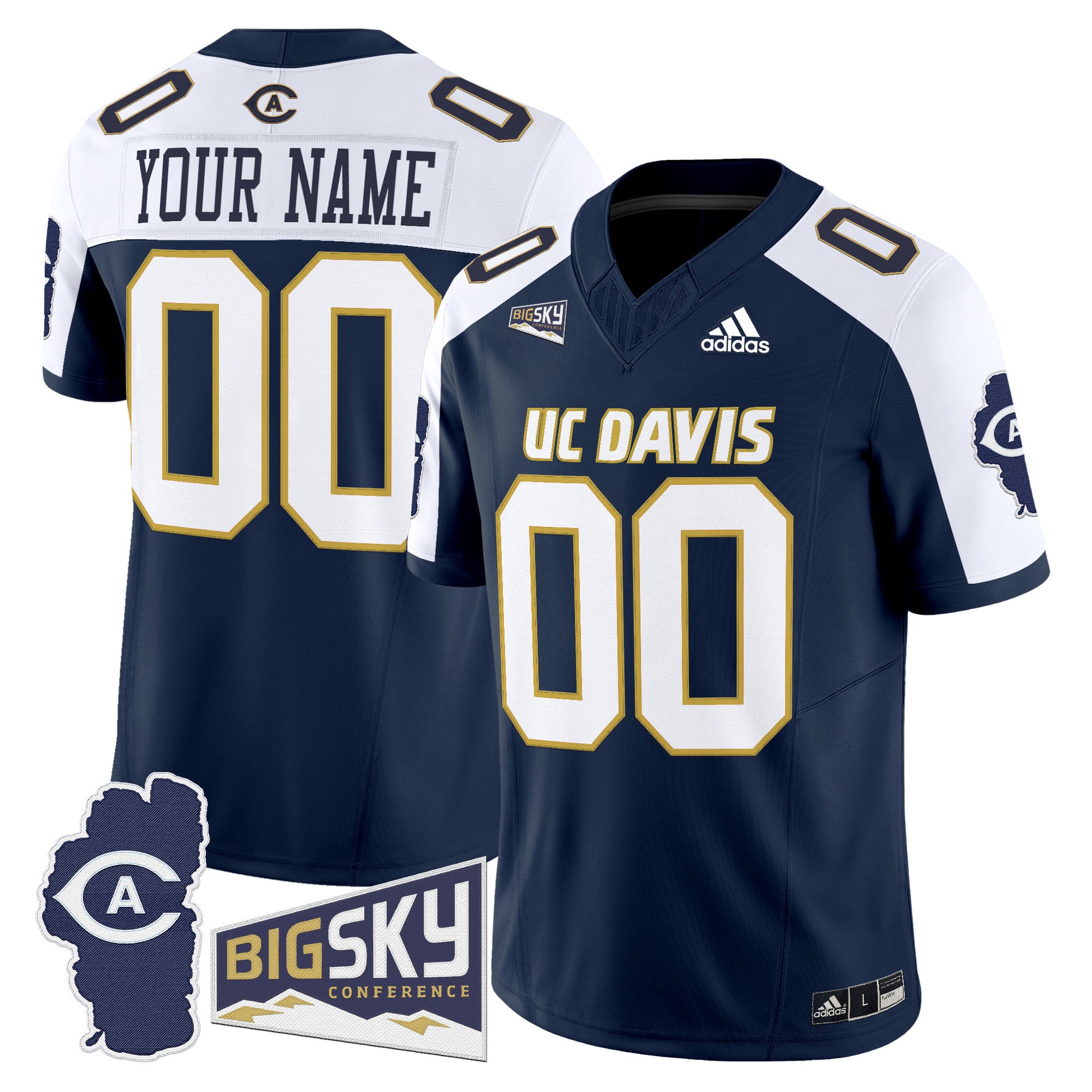 UC Davis Aggies 2025 'Lake Tahoe Patch' Vapor Limited Custom Jersey - All Stitched
