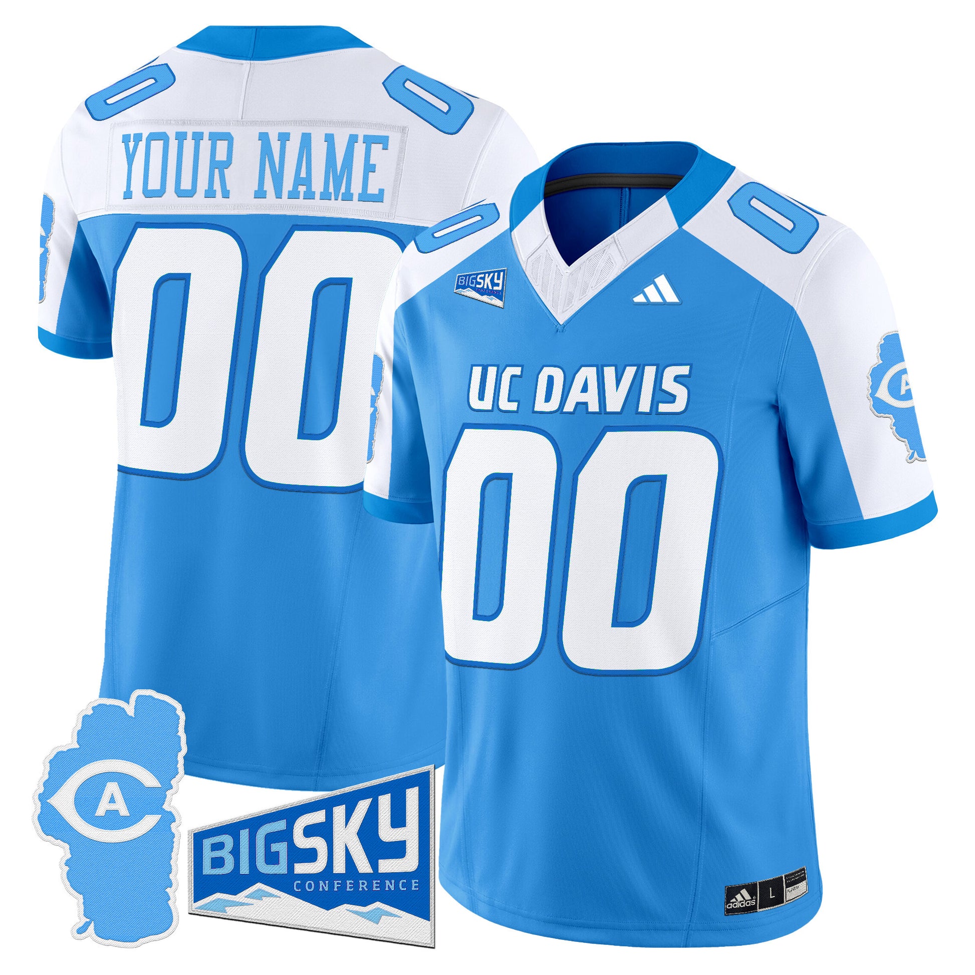 UC Davis Aggies 2025 'Lake Tahoe Patch' Vapor Limited Custom Jersey - All Stitched