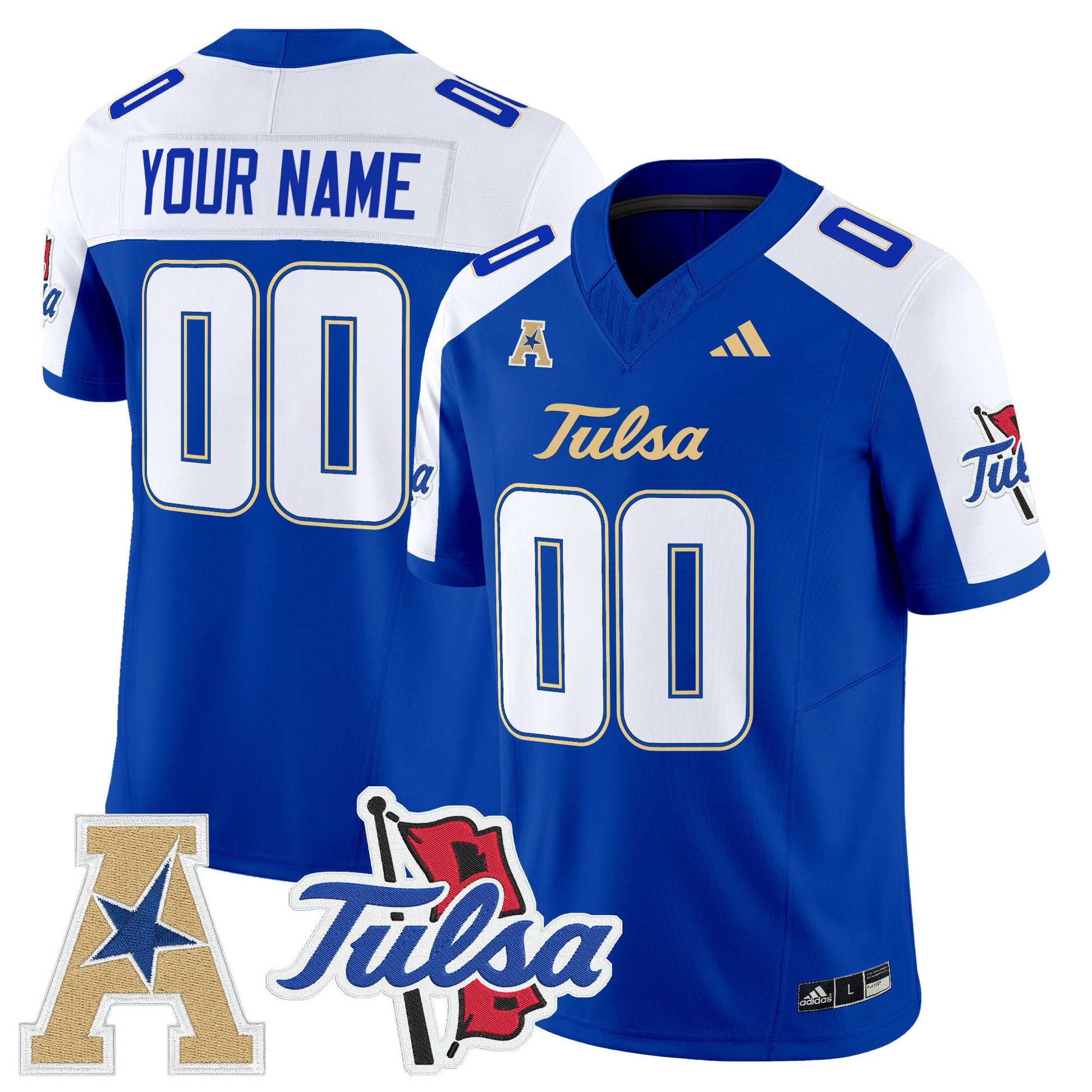 Tulsa Golden Hurricane 2025 Vapor Limited Custom Jersey - All Stitched
