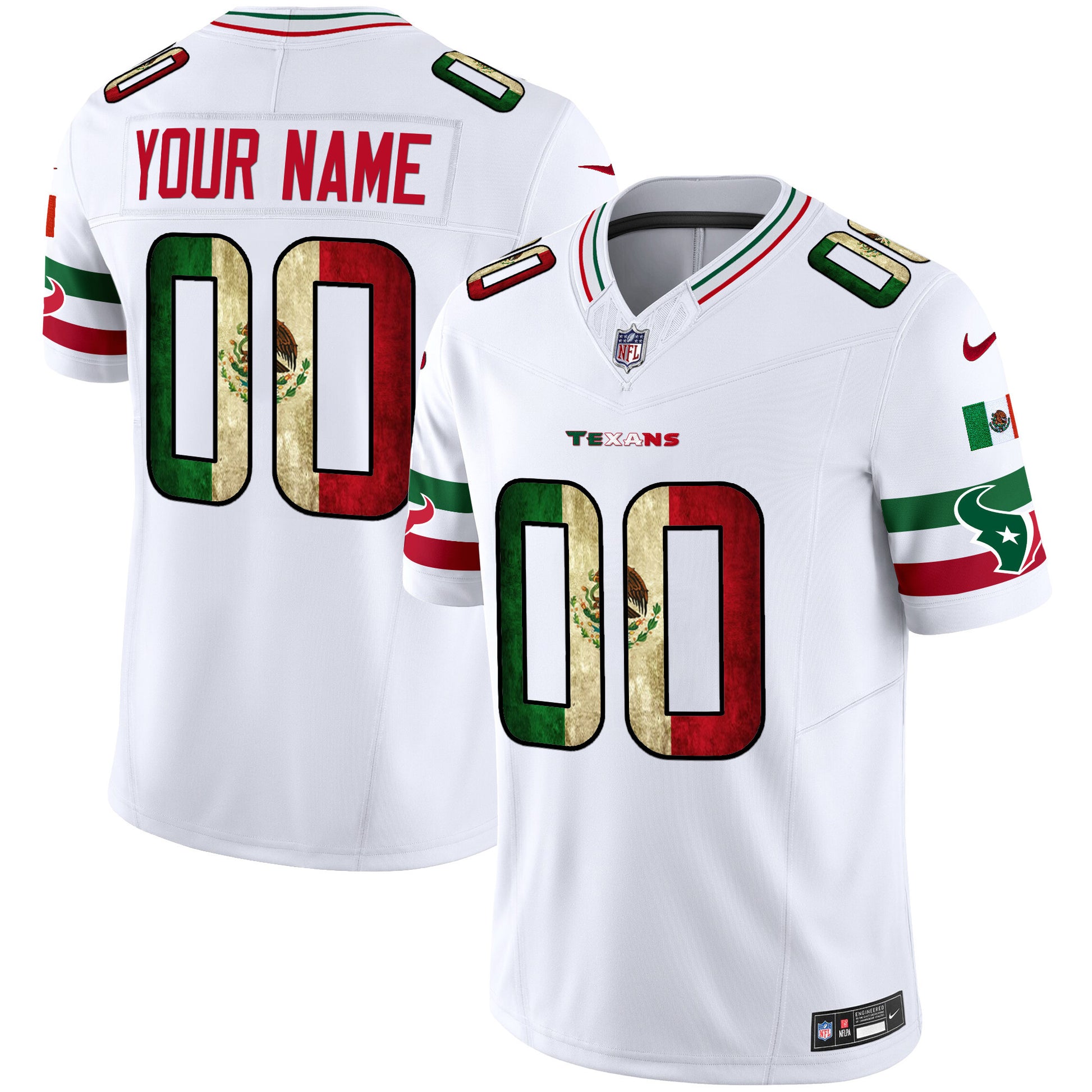 Houston Texans 2025 Mexico Vapor Limited Custom Jersey - All Stitched