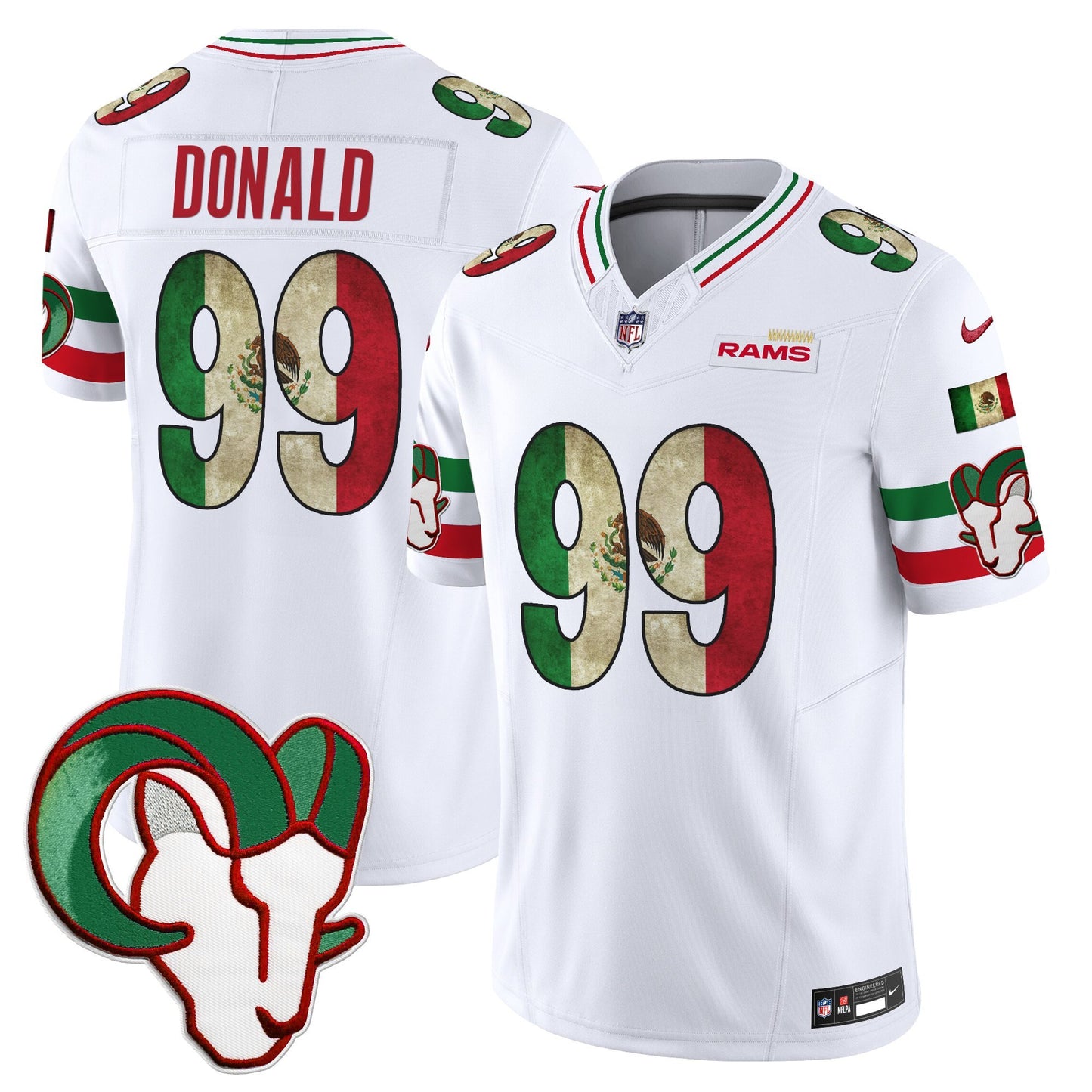 Men's Los Angeles Rams 2025 Mexico Vapor Limited Jersey - All Stitched