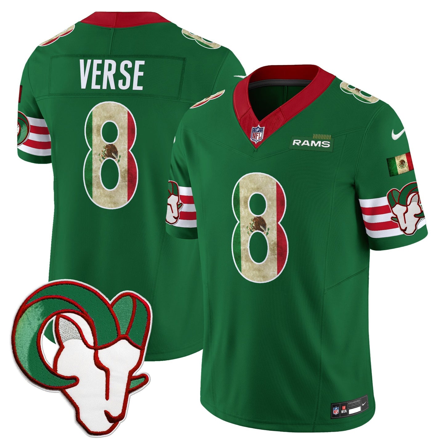 Men's Los Angeles Rams 2025 Mexico Vapor Limited Jersey - All Stitched