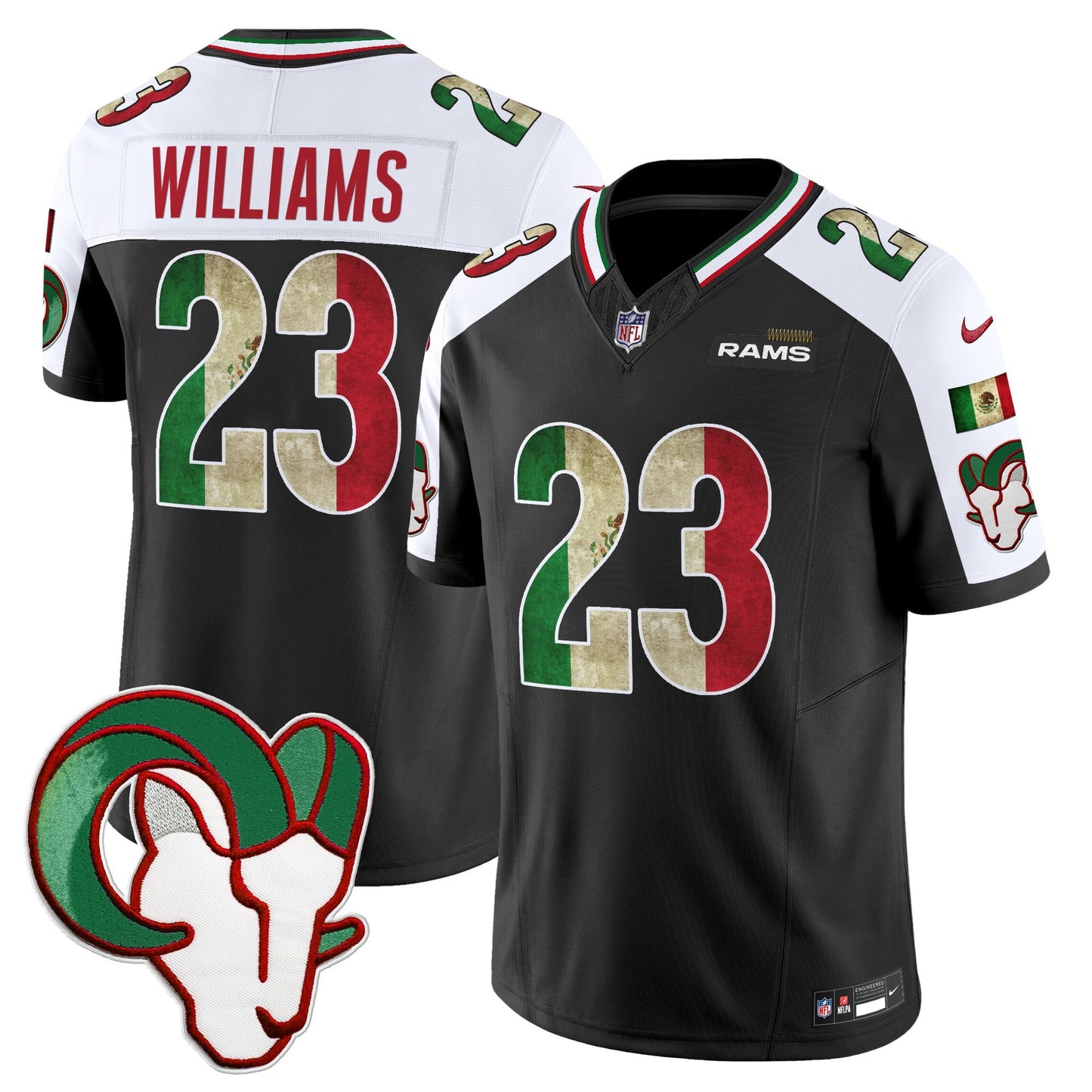 Men's Los Angeles Rams 2025 Mexico Vapor Limited Jersey - All Stitched