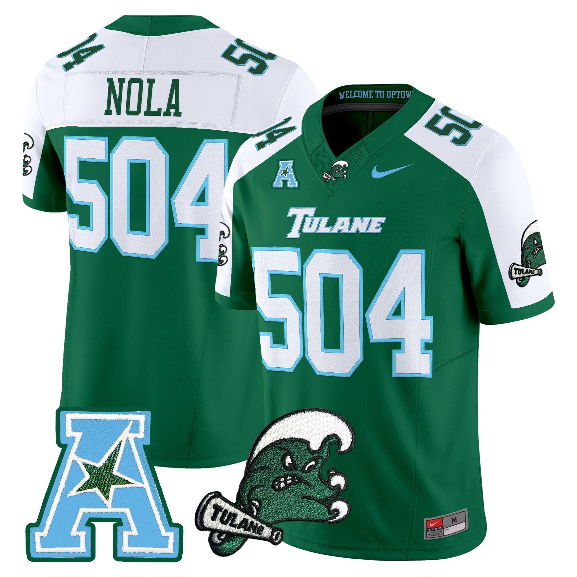 Men's Tulane Green Wave 2025 Vapor Limited Jersey - All Stitched