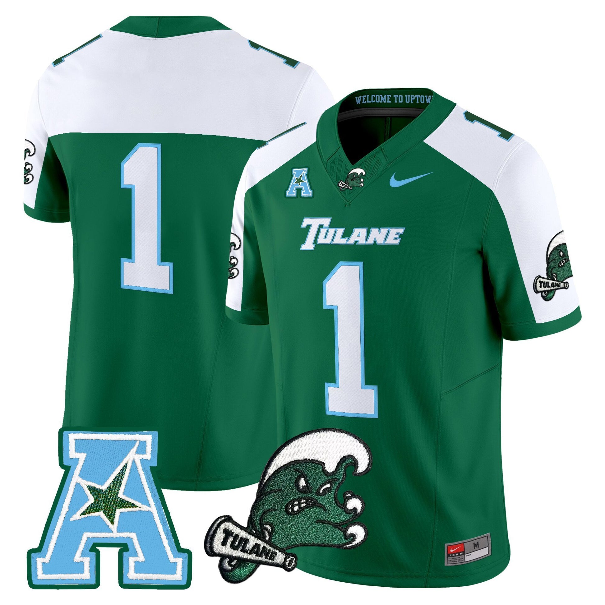 Men's Tulane Green Wave 2025 Vapor Limited Jersey - All Stitched