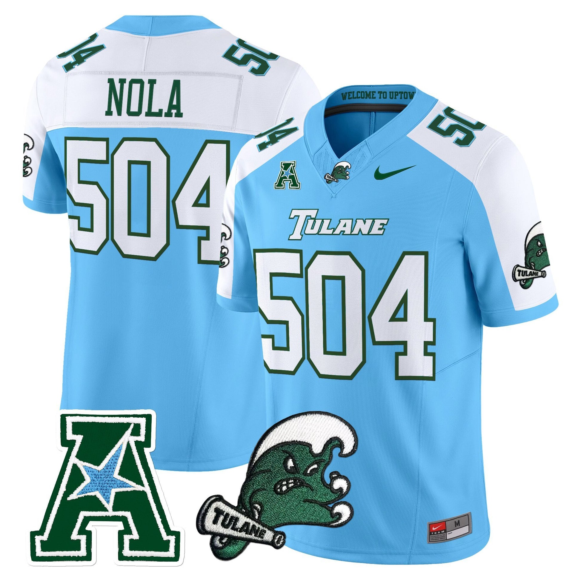 Men's Tulane Green Wave 2025 Vapor Limited Jersey - All Stitched