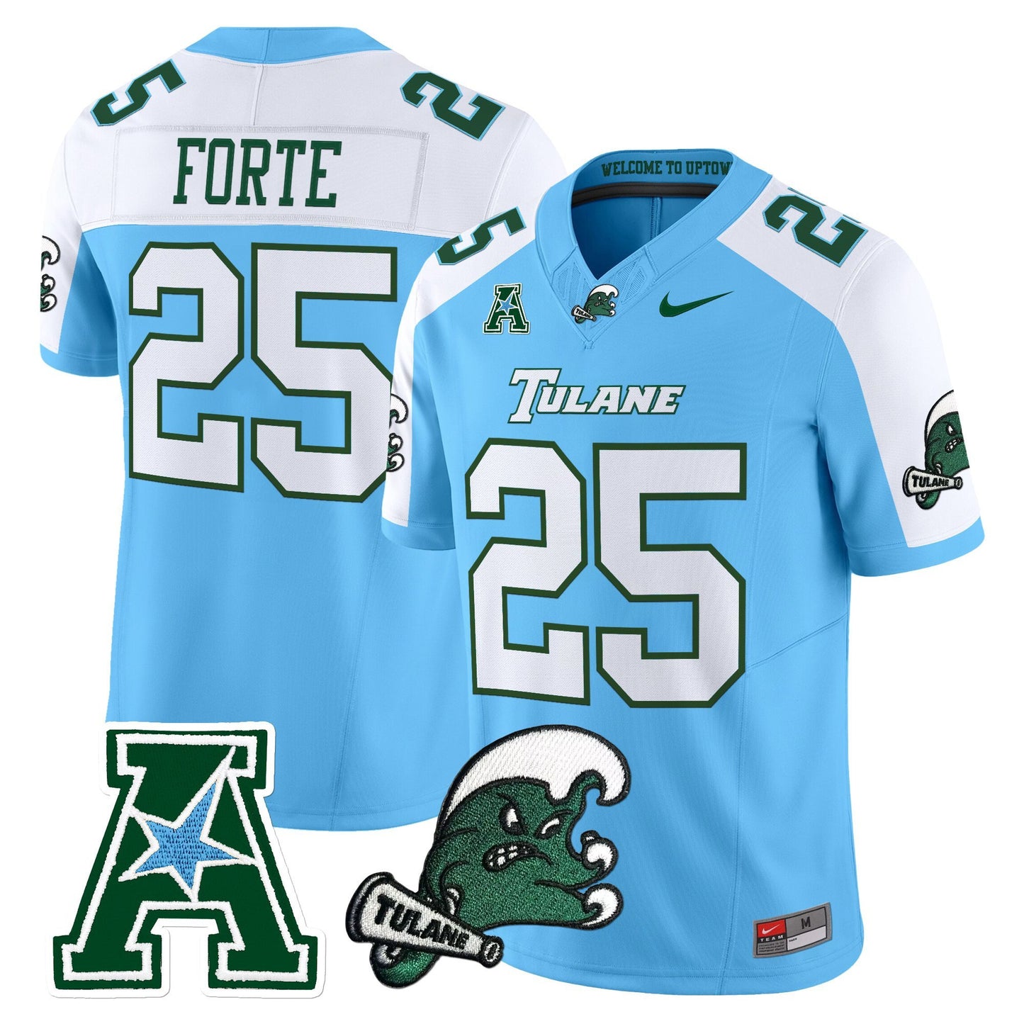 Men's Tulane Green Wave 2025 Vapor Limited Jersey - All Stitched