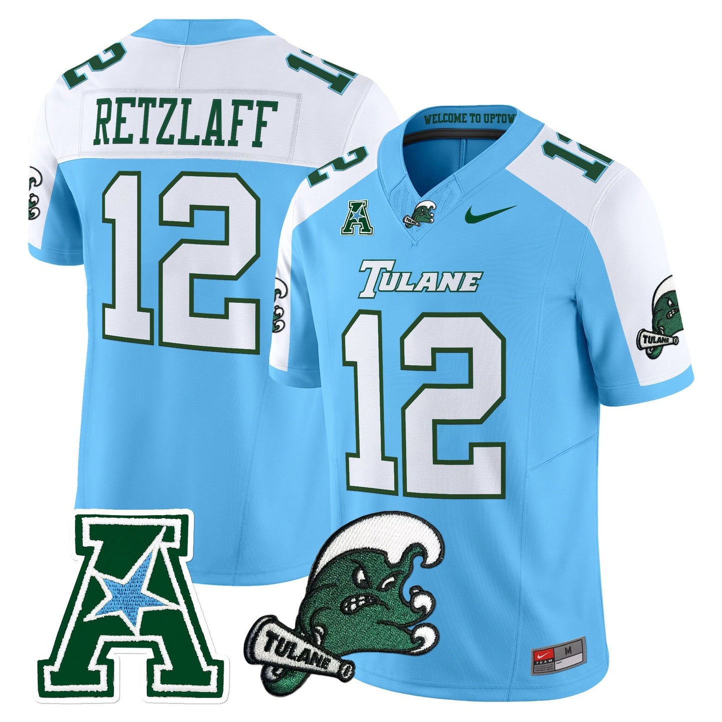 Men's Tulane Green Wave 2025 Vapor Limited Jersey - All Stitched