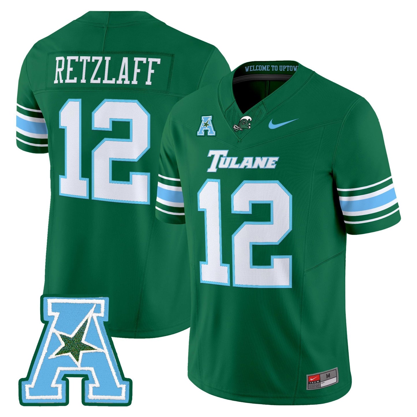 Men's Tulane Green Wave 2025 Vapor Limited Jersey - All Stitched