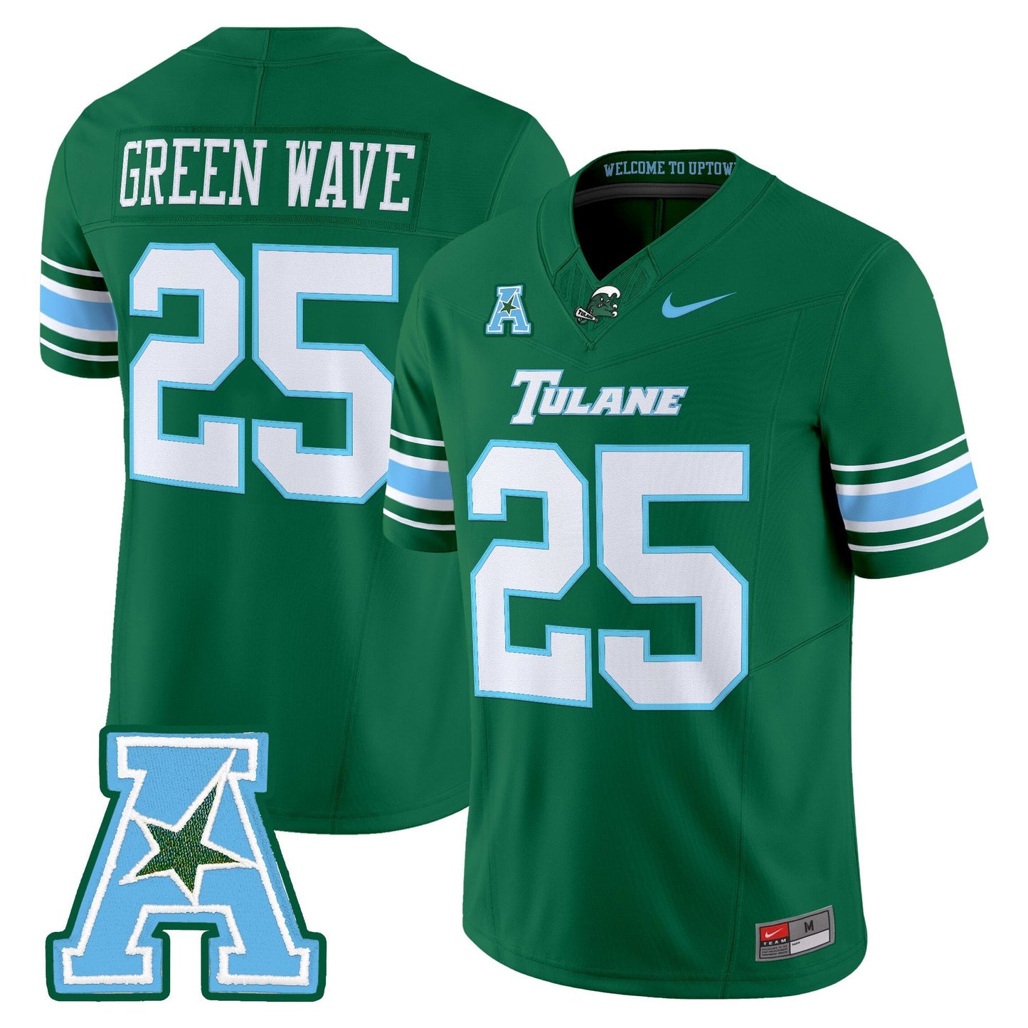 Men's Tulane Green Wave 2025 Vapor Limited Jersey - All Stitched