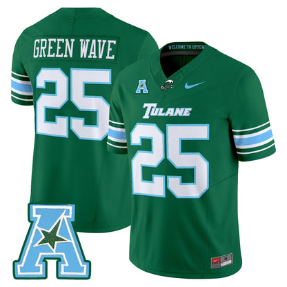Men's Tulane Green Wave 2025 Vapor Limited Jersey - All Stitched