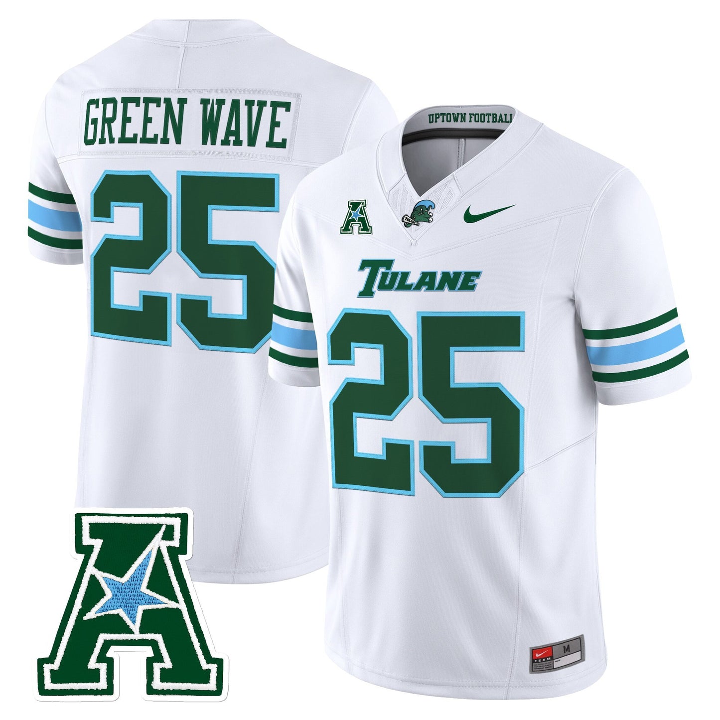 Men's Tulane Green Wave 2025 Vapor Limited Jersey - All Stitched