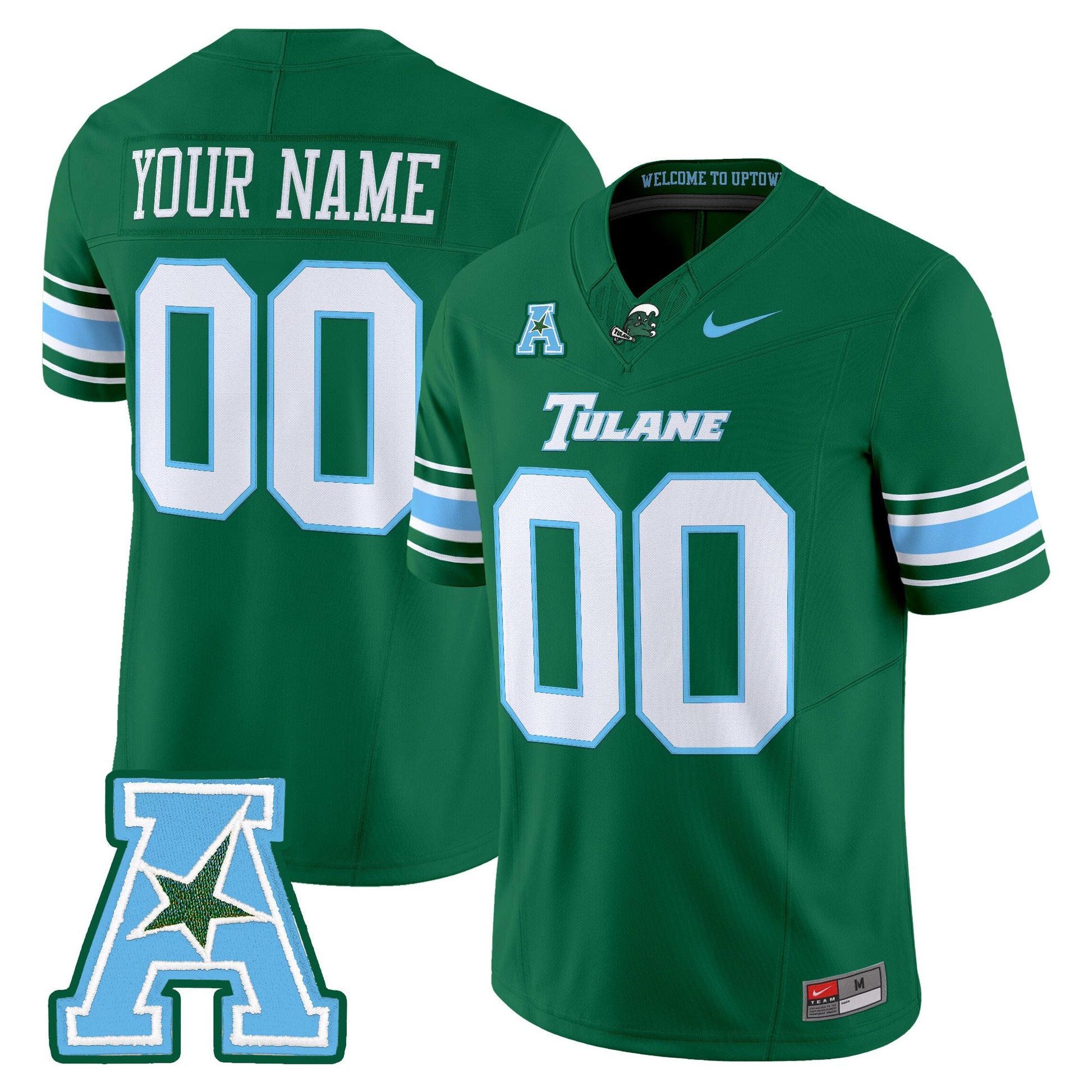 Tulane Green Wave 2025 Vapor Limited Custom Jersey - All Stitched